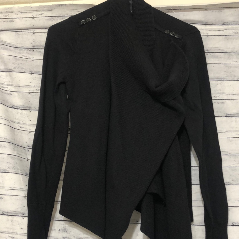 Elegant Black Cowl Neck Women's Sweater